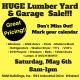 Huge Lumber Yard & Garage Sale