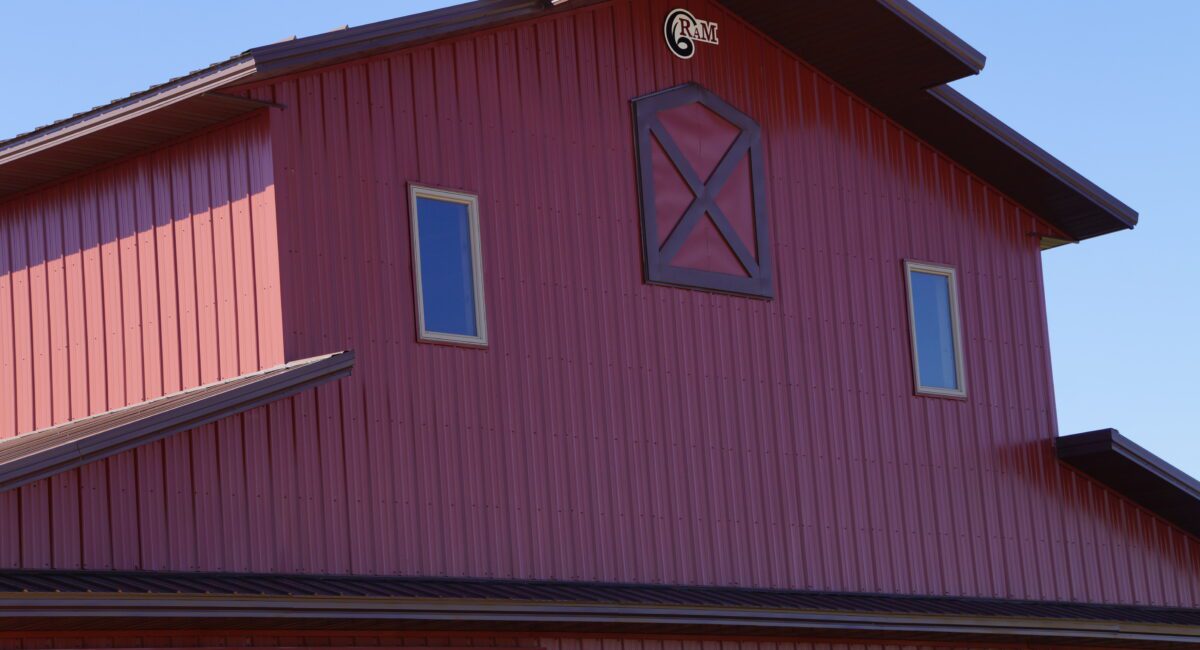 New Prague 22-349 front of building with RAM logo at the top