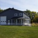 RAM 20-891 Wide angle of front of building with grass lawn in front