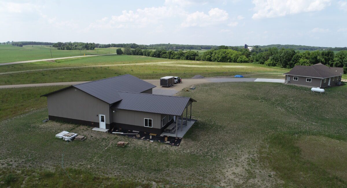 RAM 22-333 Aerial view of back during construction phase