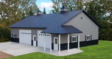 Image of completed post frame home